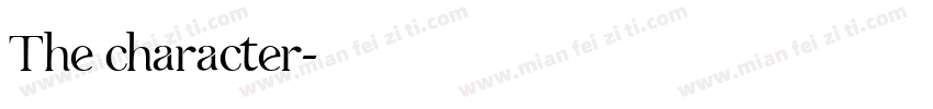 The character字体转换
